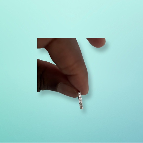 Crystal Huggie Hoop Earrings - Picture 3 of 6